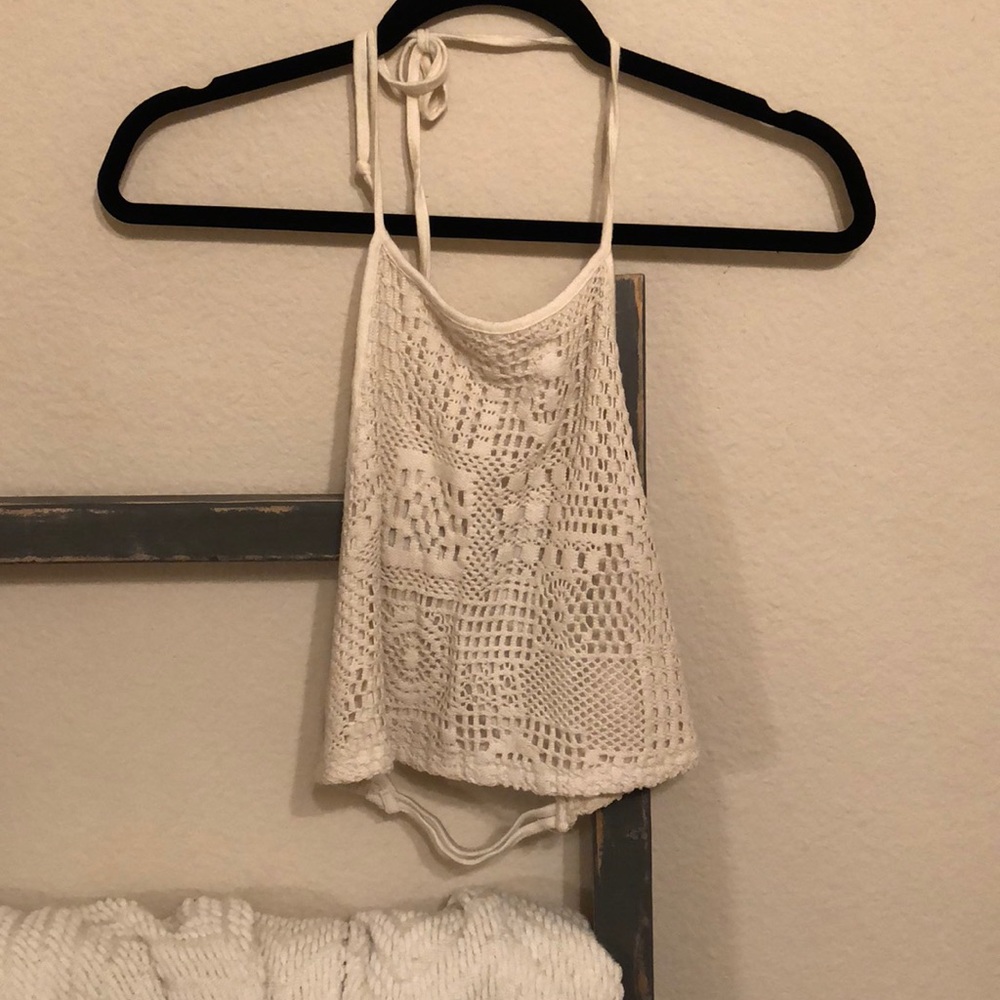 Cream crop top